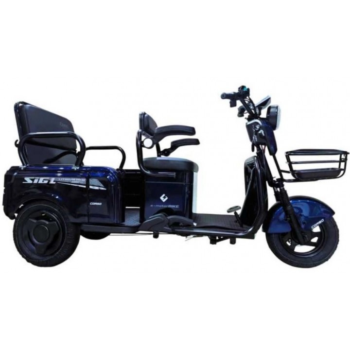 Електричний трицикл Corso SIG-10 L SL-090606 (1200W, 72V/24Ah LiFePO4) запас ходу 75 км.
